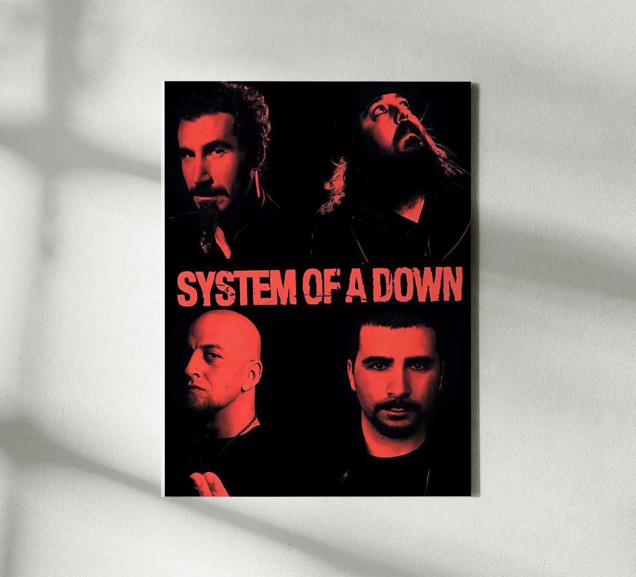 System Of A Down lienzo con Marco flotante de Sekuncen