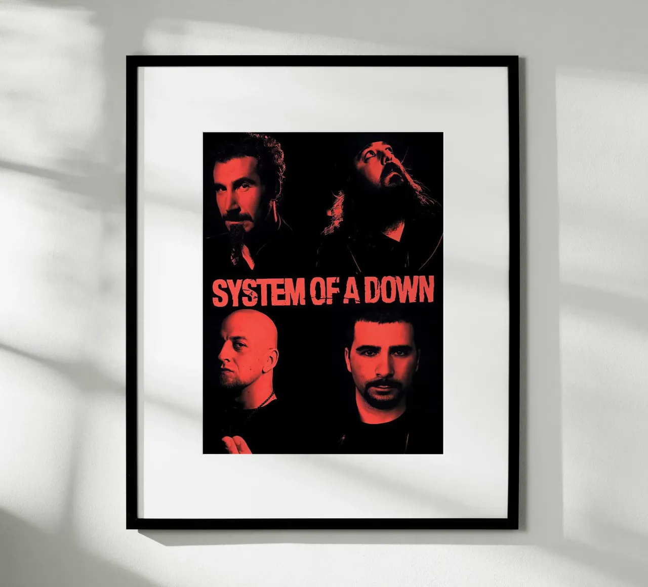 System Of A Down Poster mit Aluminium Rahmen von Sekuncen