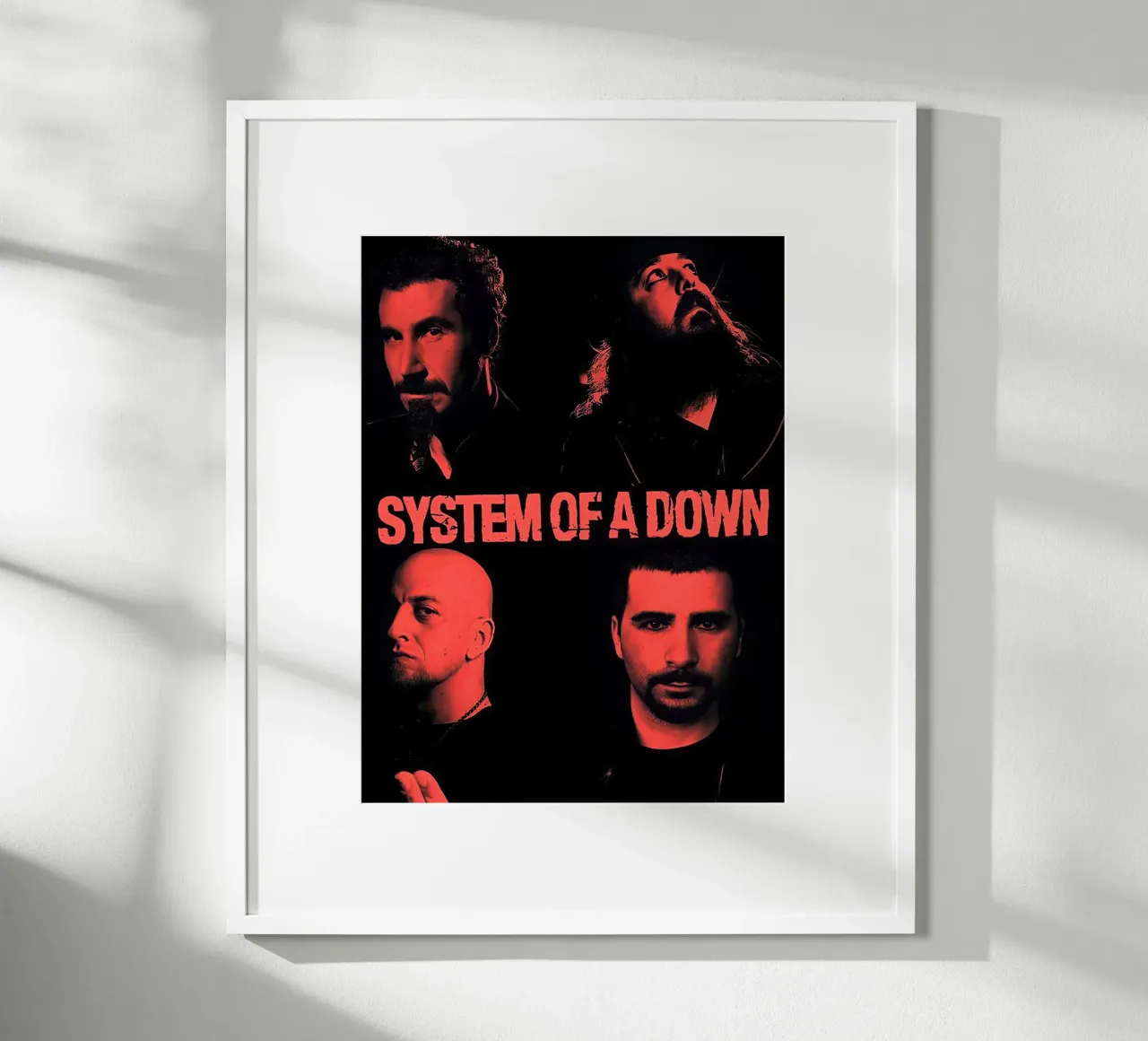 System Of A Down Poster mit Aluminium Rahmen von Sekuncen