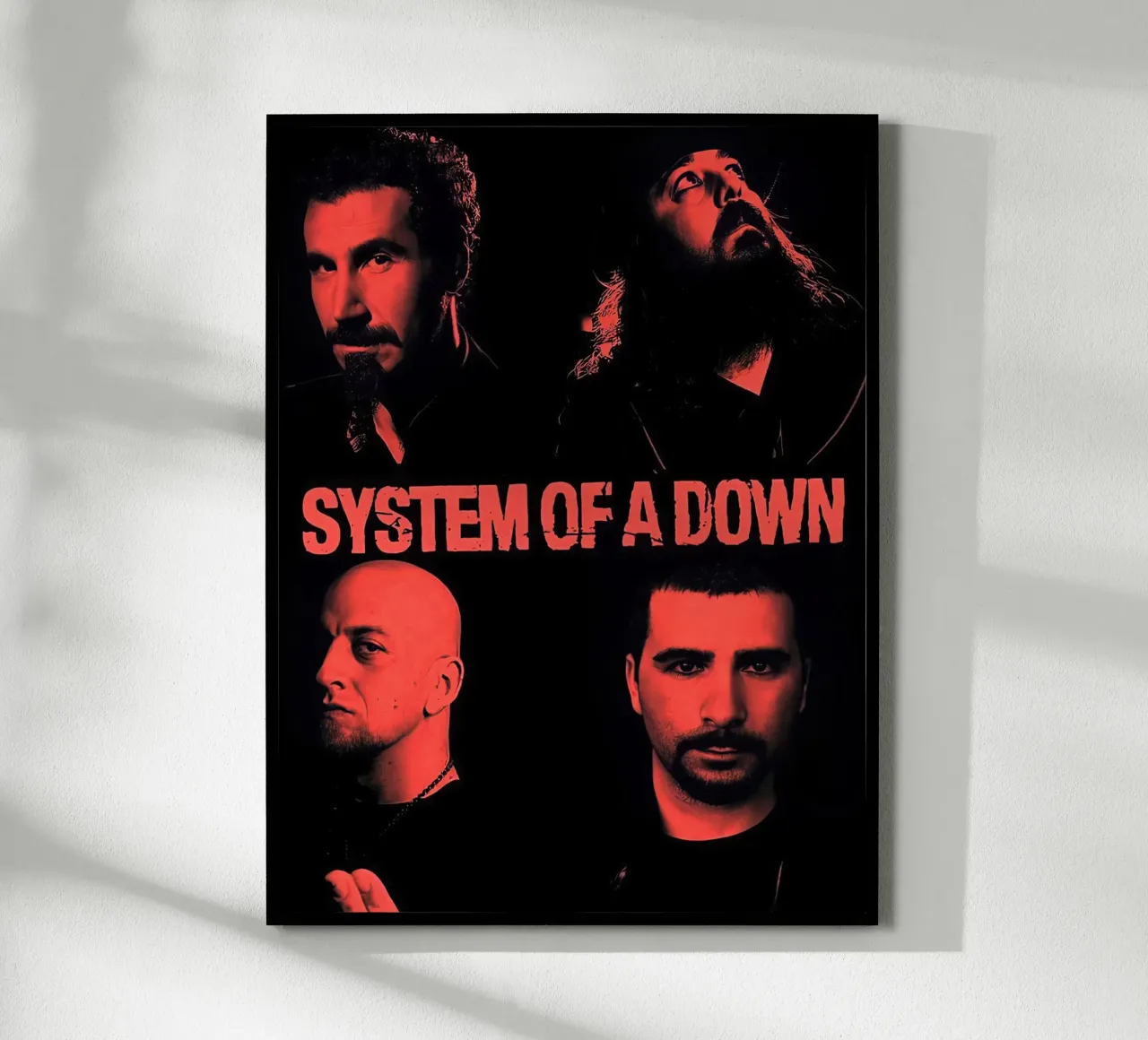 System Of A Down Poster mit Aluminium Rahmen von Sekuncen