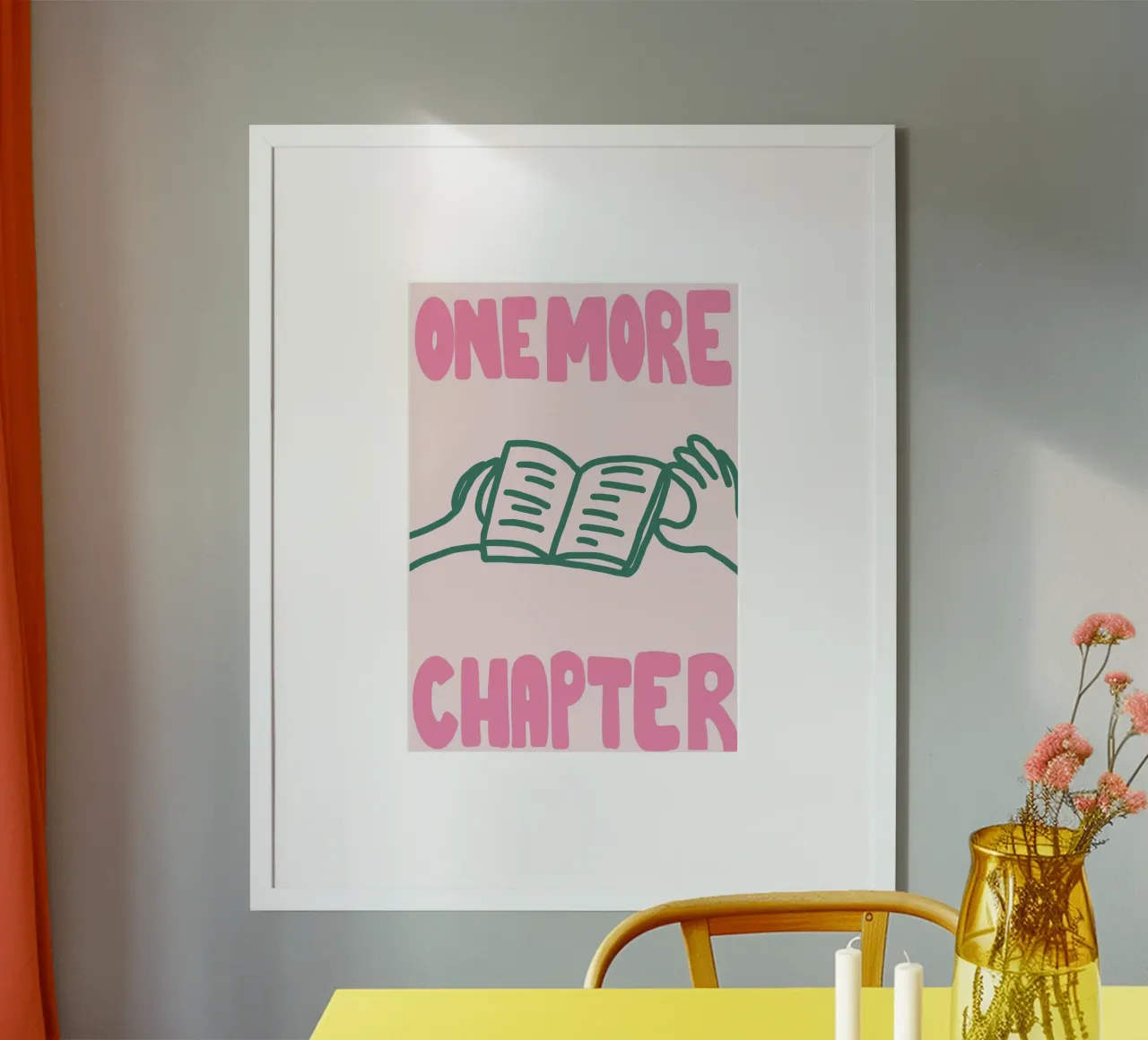 "One More Chapter" Book Lover Art Print poster by vintagepod