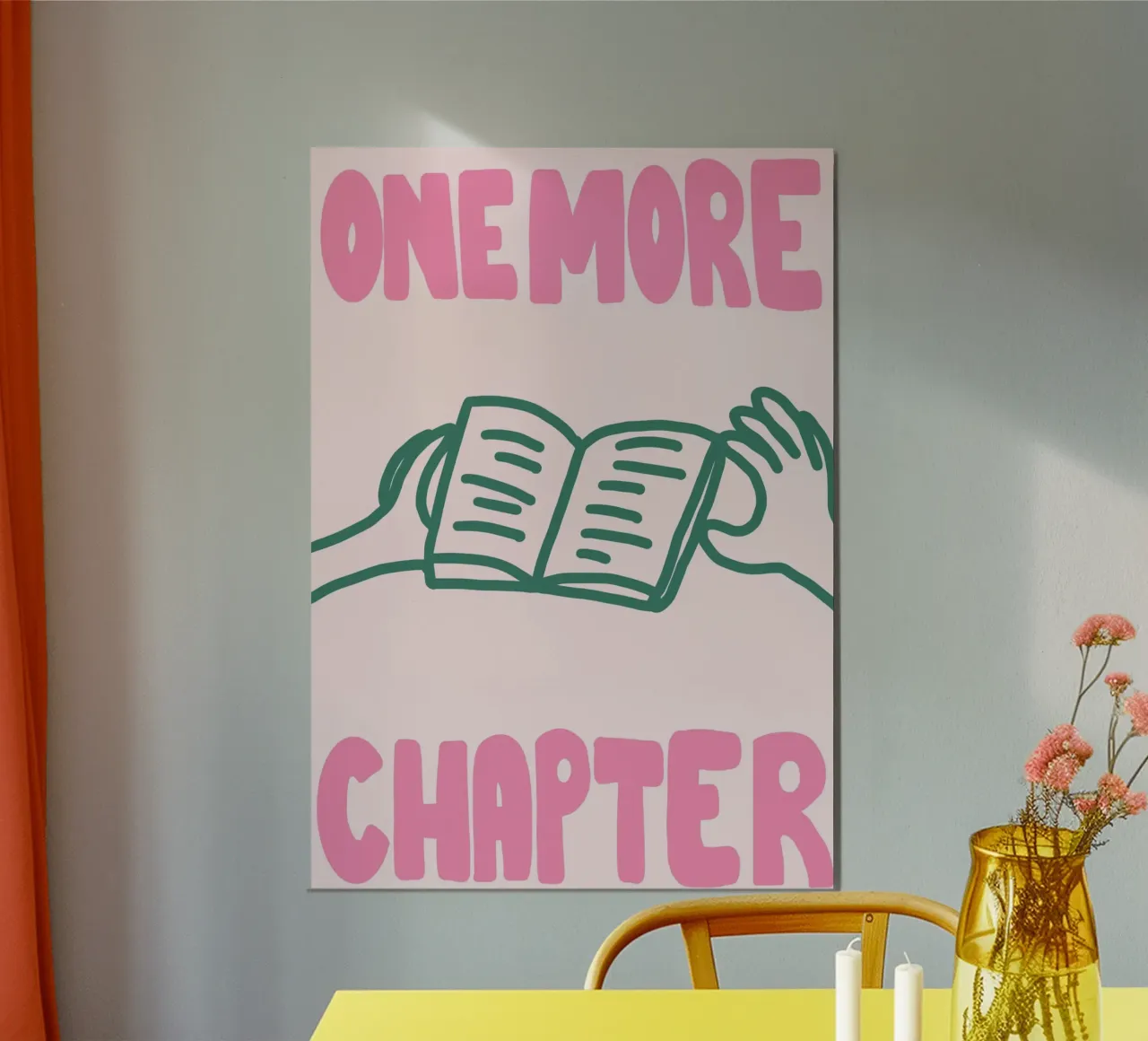 "One More Chapter" Book Lover Art Print poster by vintagepod
