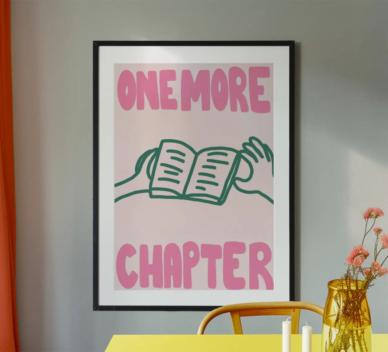 "One More Chapter" Book Lover Art Print poster by vintagepod