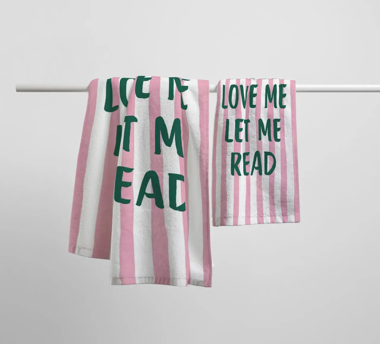 "If You Love Me Let Me Read" Typography Art Print towel by vintagepod
