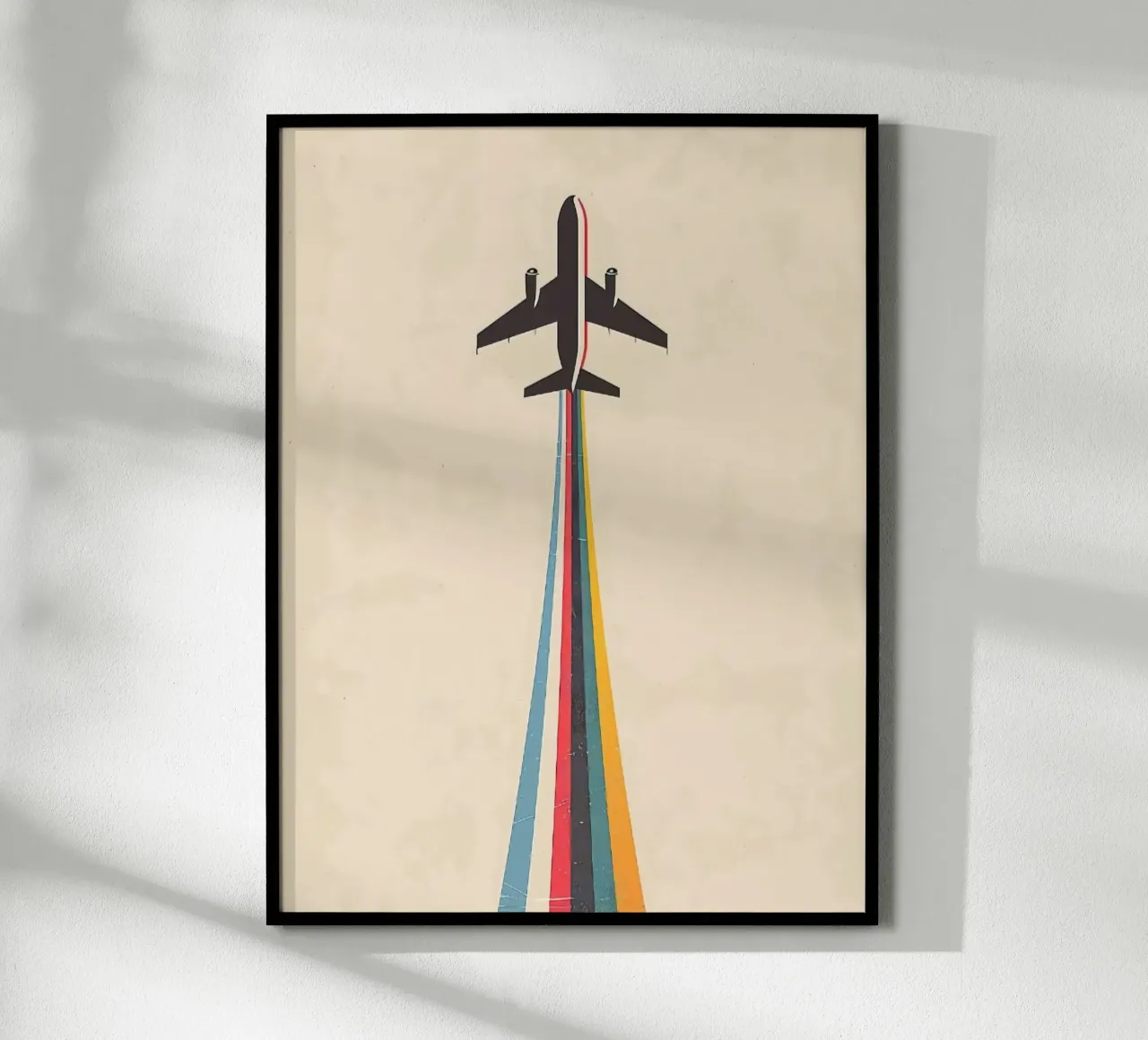 the plane print colorful poster van willife