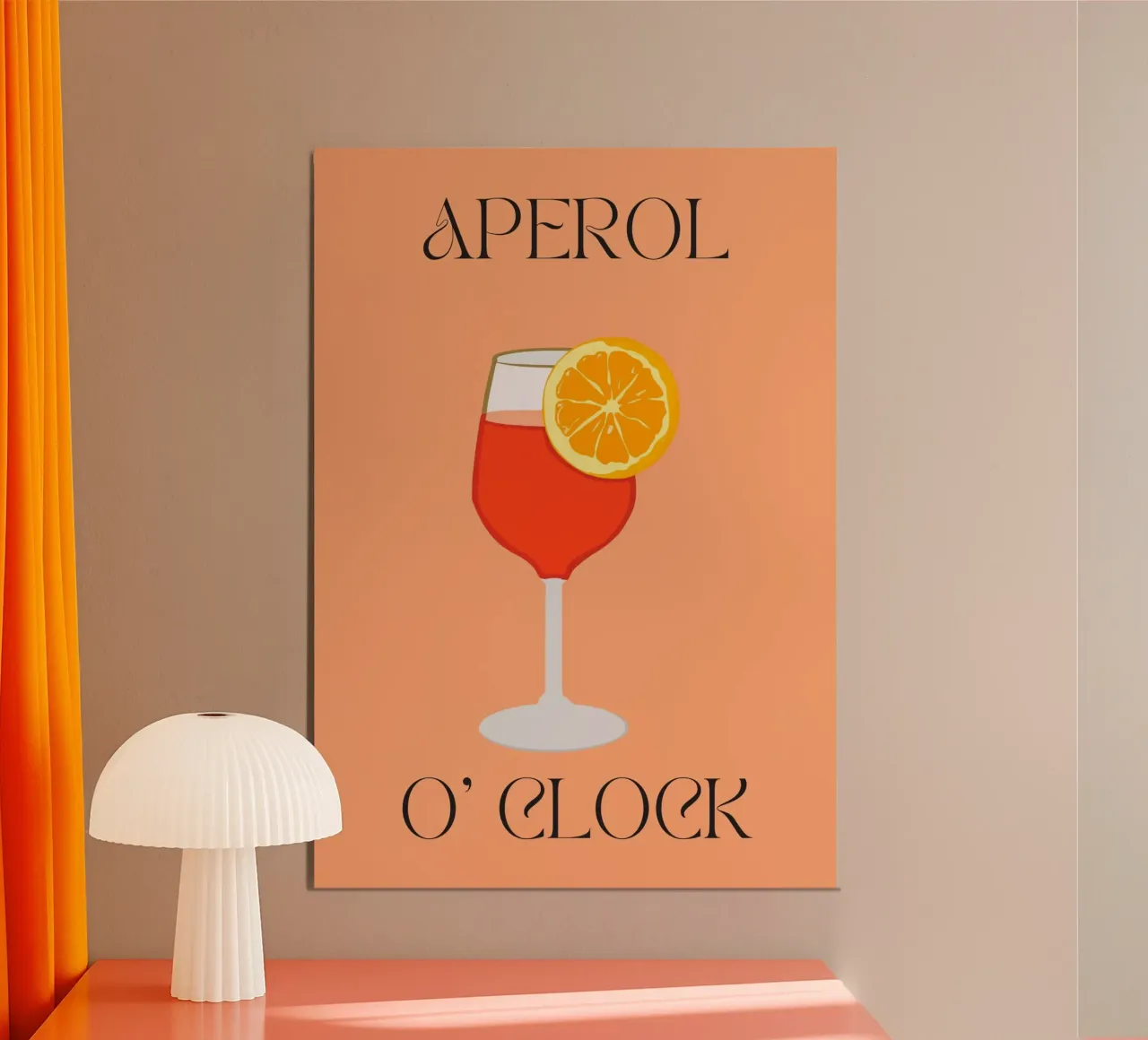 Aperol | Digital Art | Print | Summer | Good Vibes | Drink poster con telaio in plastica da PrintCessStudio