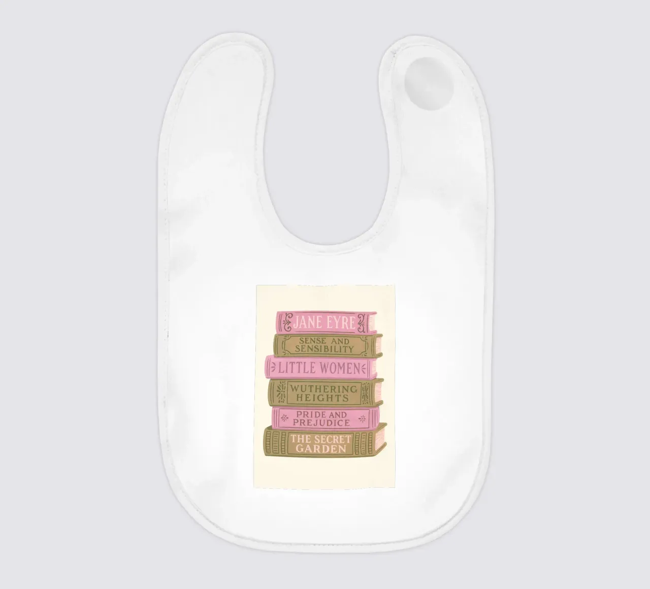 Libro di letteratura classica Stack Aesthetic Print bavaglino da vintagepod