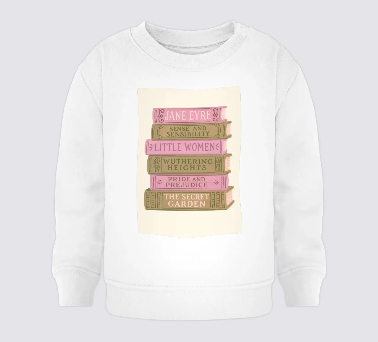 Libro di letteratura classica Stack Aesthetic Print felpa neonato da vintagepod