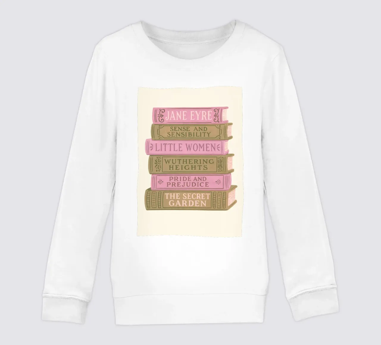 Libro di letteratura classica Stack Aesthetic Print felpa bambino da vintagepod
