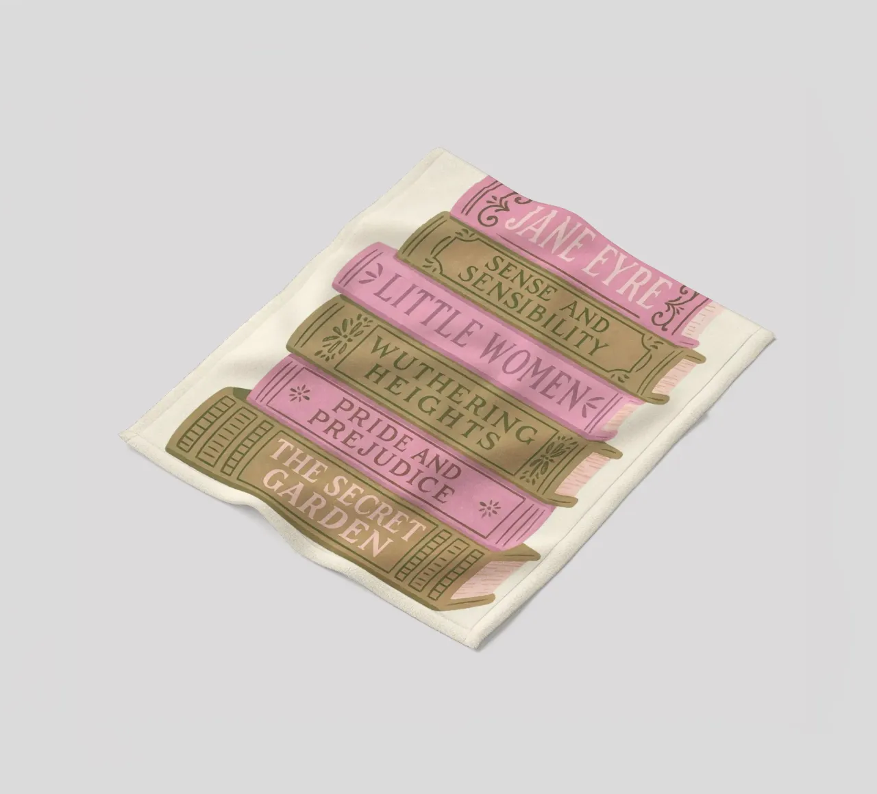 Libro di letteratura classica Stack Aesthetic Print coperta in pile da vintagepod