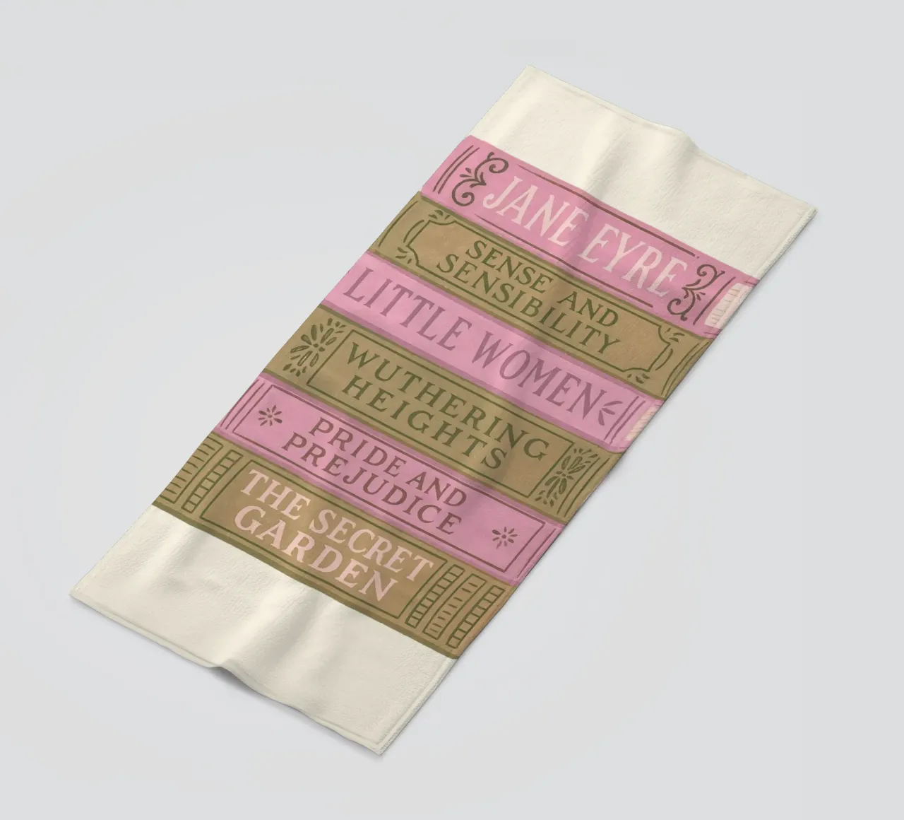 Libro di letteratura classica Stack Aesthetic Print telo mare da vintagepod