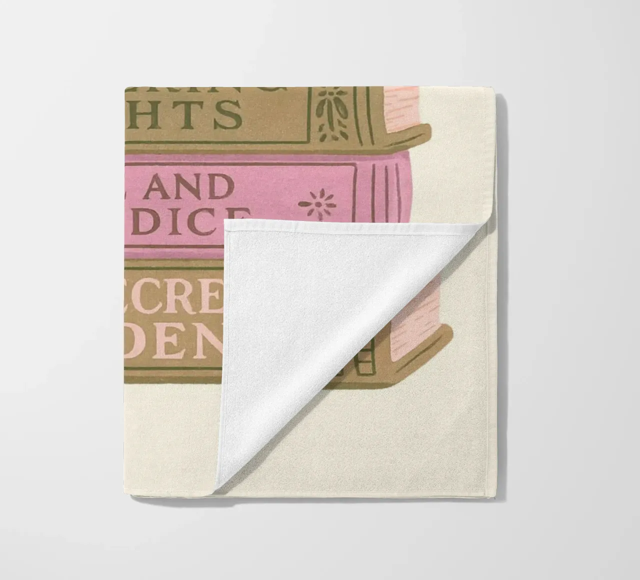 Libro di letteratura classica Stack Aesthetic Print telo mare da vintagepod