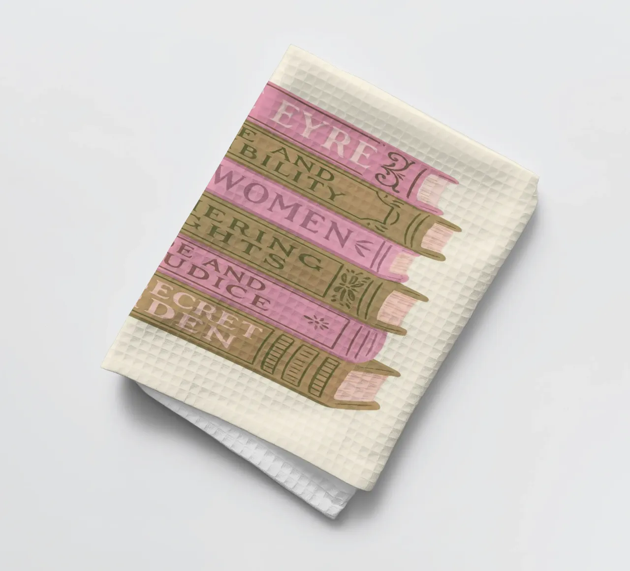 Libro di letteratura classica Stack Aesthetic Print canovaccio da cucina da vintagepod