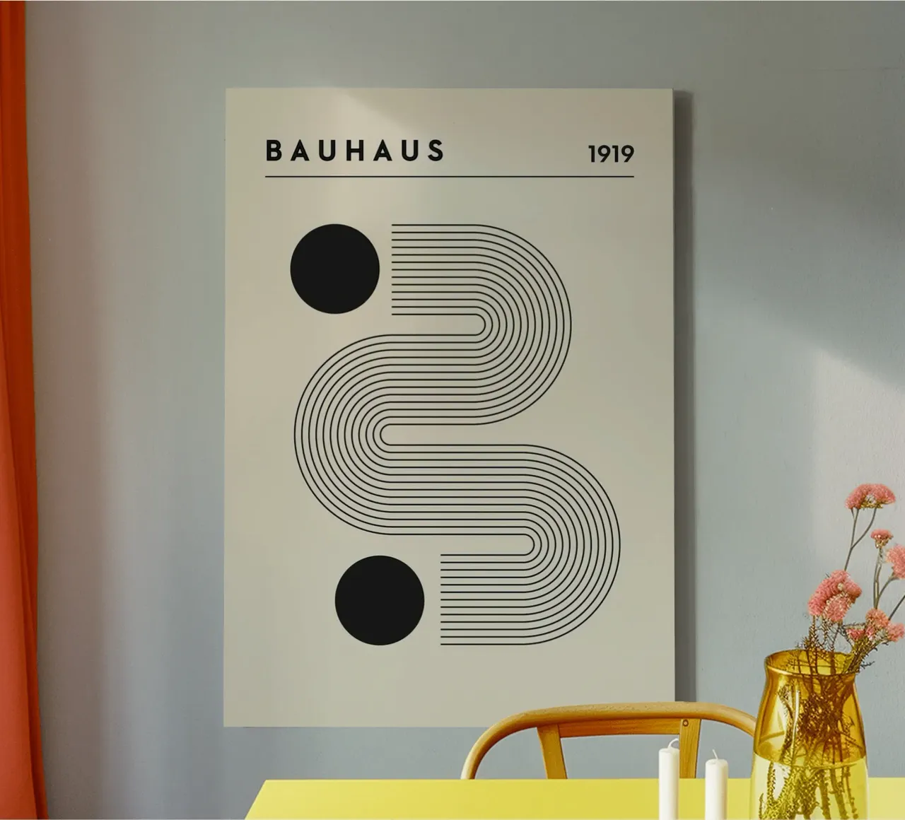 bauhaus 1919 line tela con Cornice a cassetta da willife