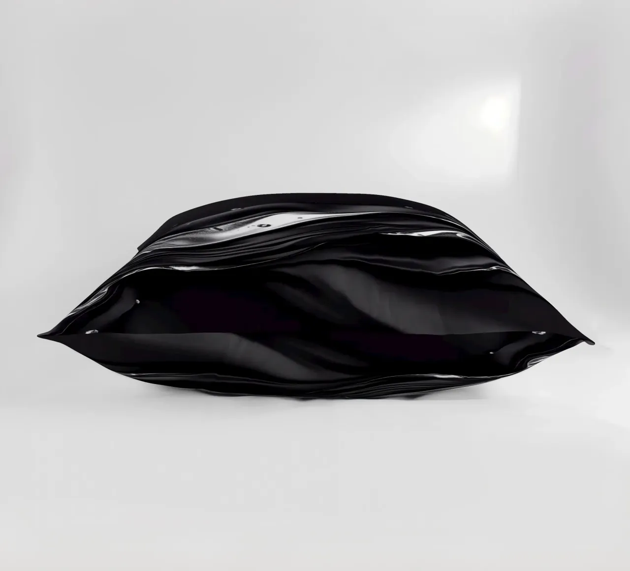 Onde in design nero e argento cuscino da BenCoStyle
