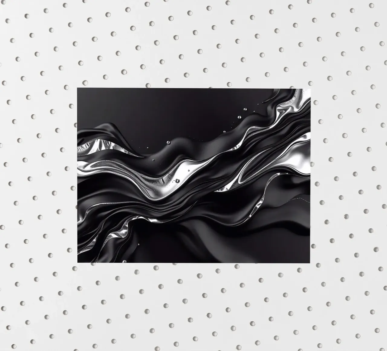 Onde in design nero e argento adesivo da BenCoStyle
