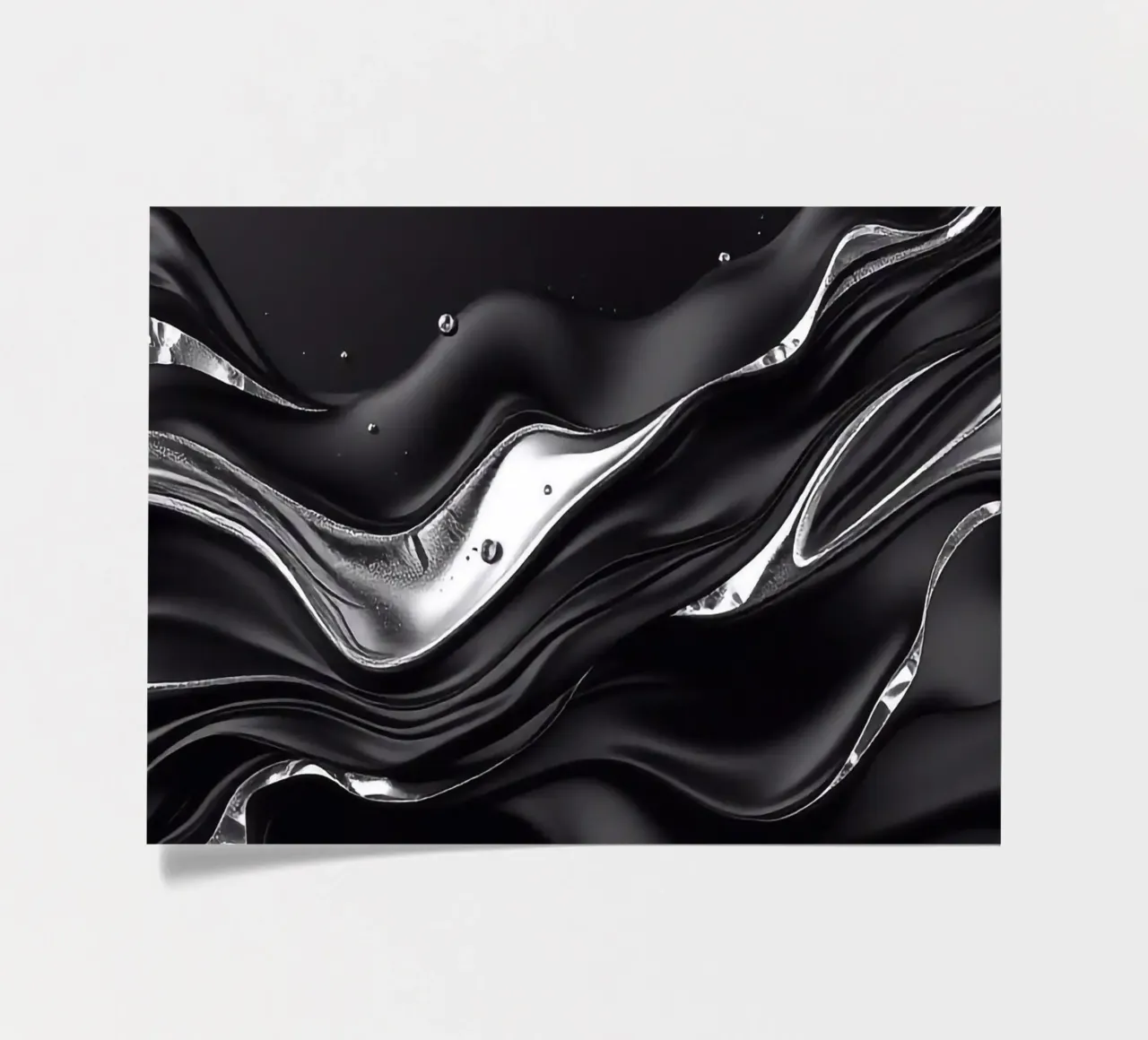 Onde in design nero e argento foglio adesivo da BenCoStyle