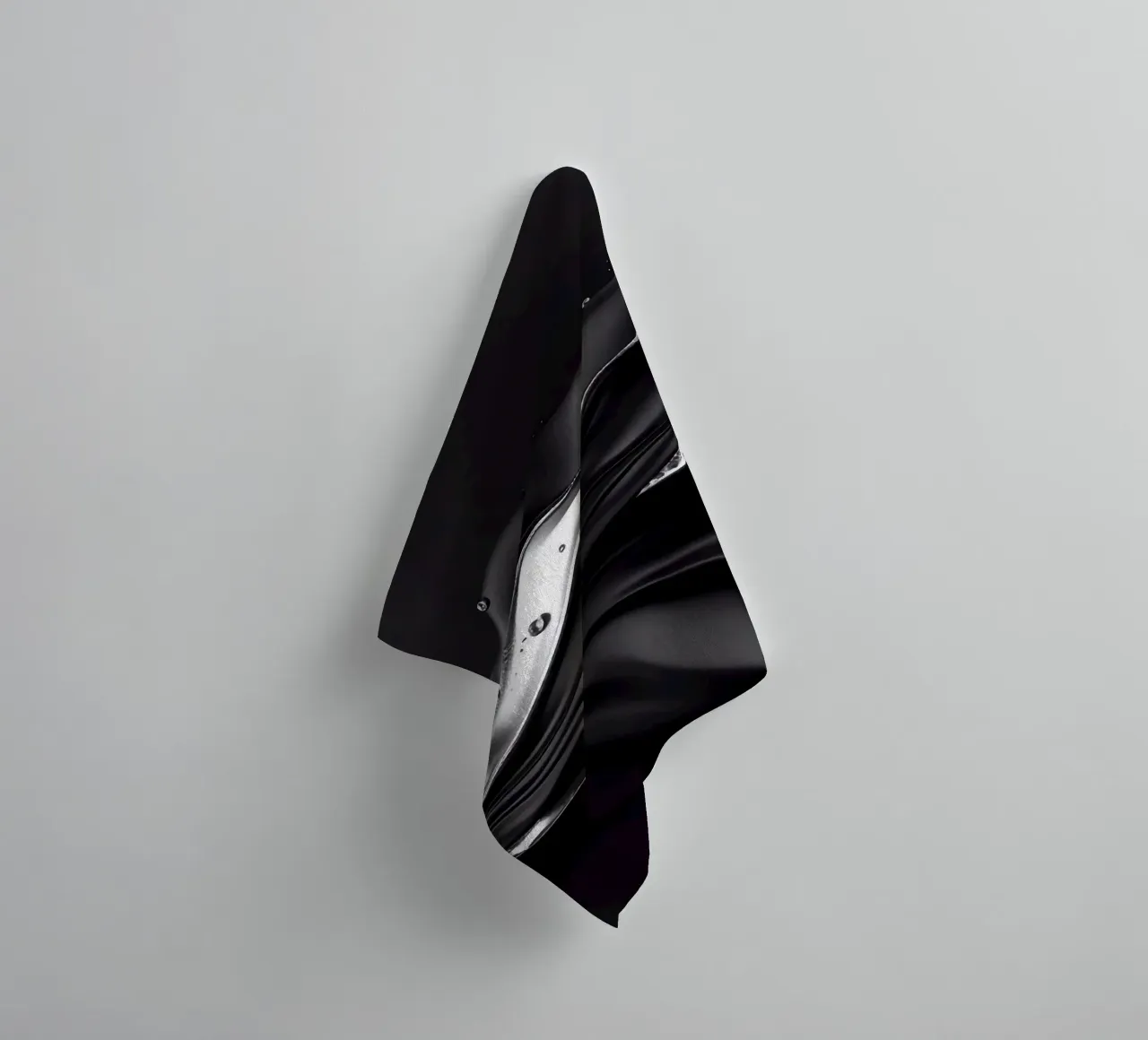 Onde in design nero e argento asciugamano da bagno da BenCoStyle