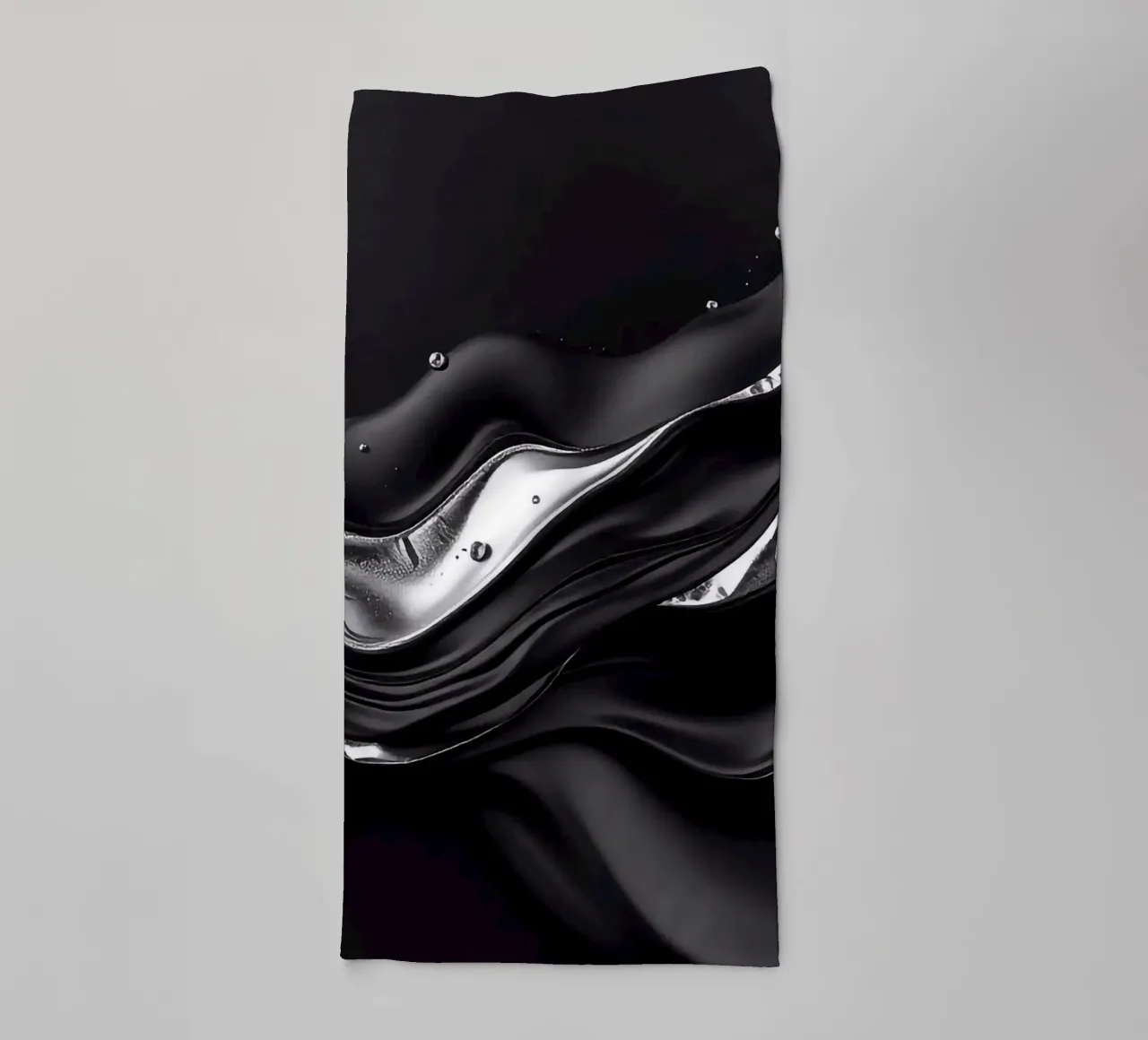 Onde in design nero e argento asciugamano da bagno da BenCoStyle