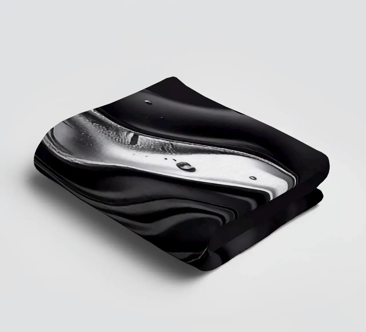 Onde in design nero e argento asciugamano da bagno da BenCoStyle