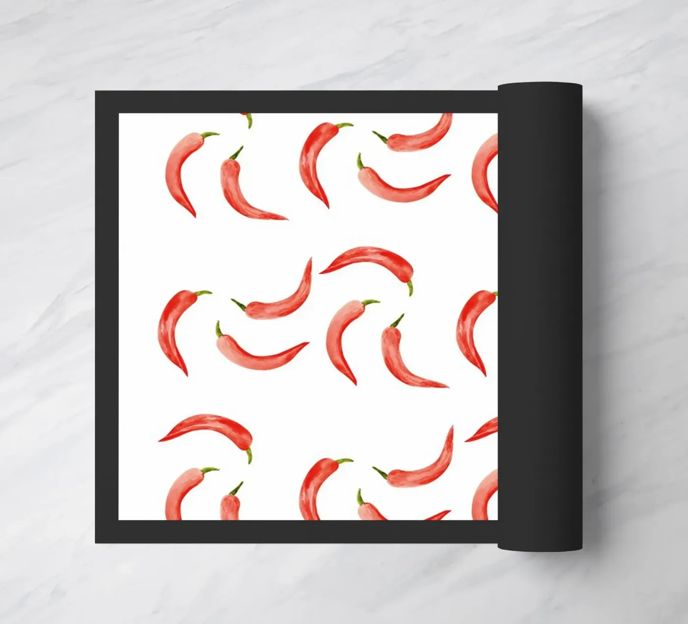 Chili Pattern Fußmatte von kathrinmay