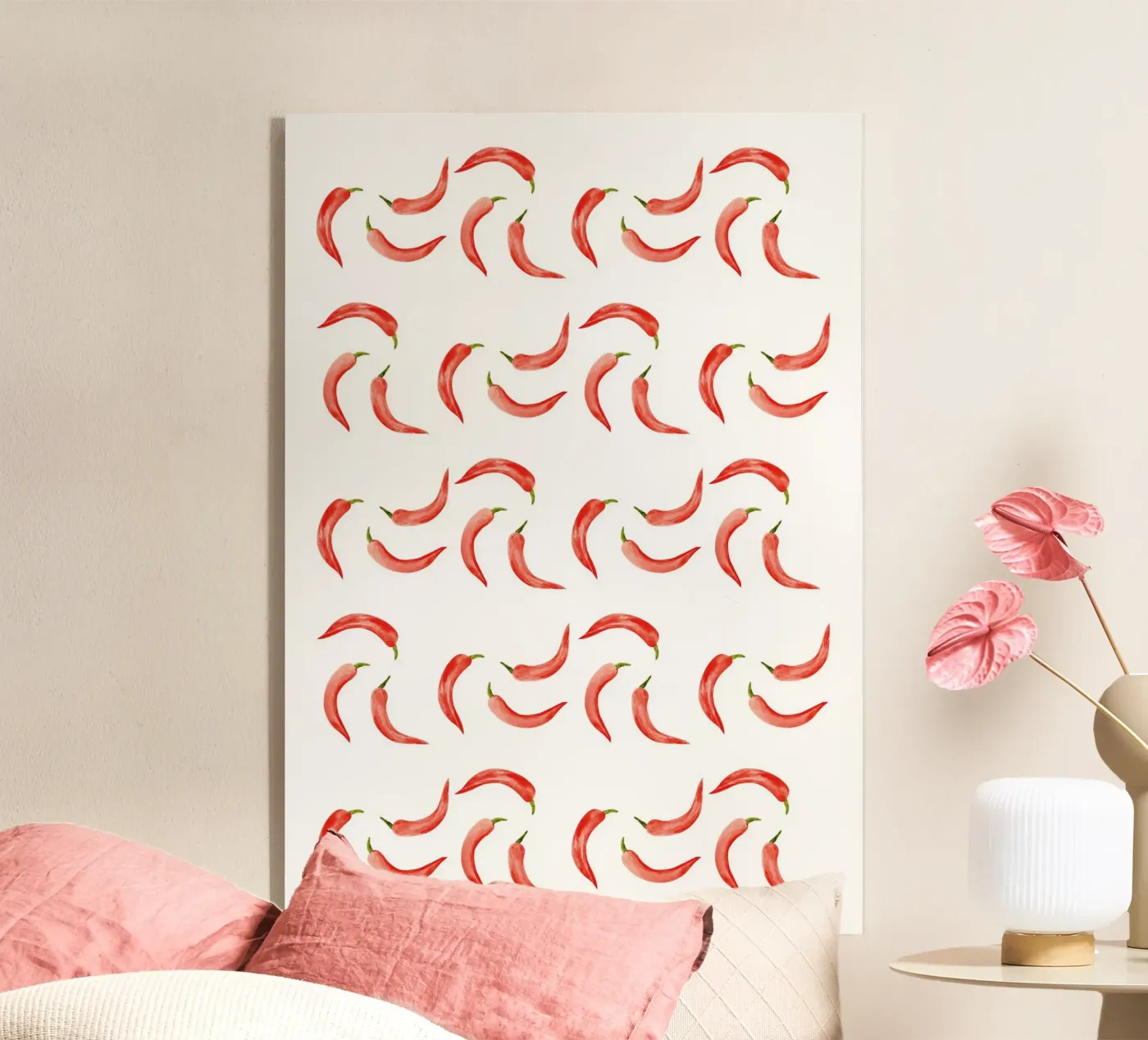 Chili Pattern acryl van kathrinmay