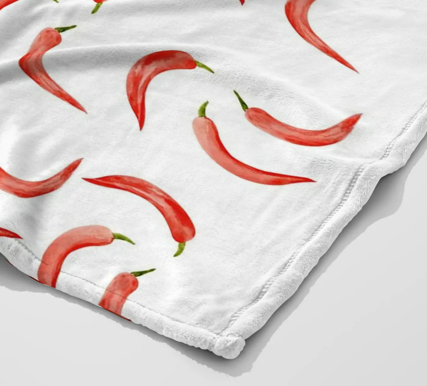 Chili Pattern fleece blanket by kathrinmay