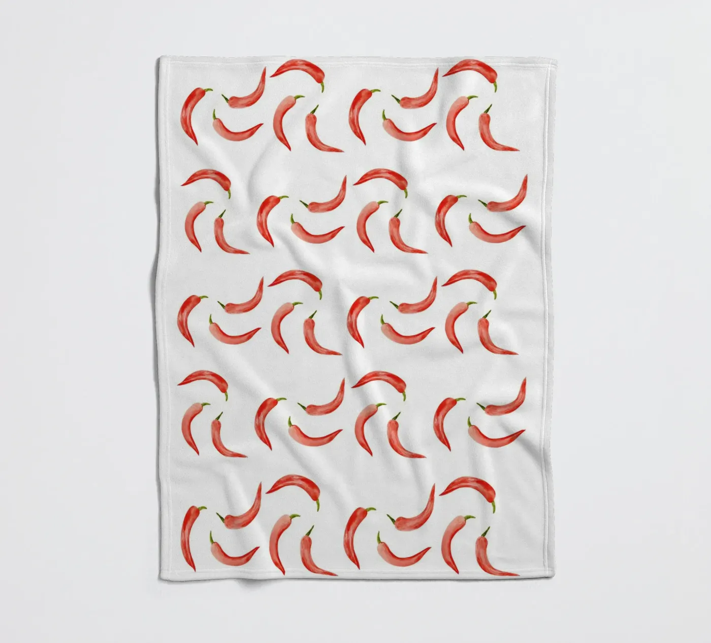 Chili Pattern fleece blanket by kathrinmay