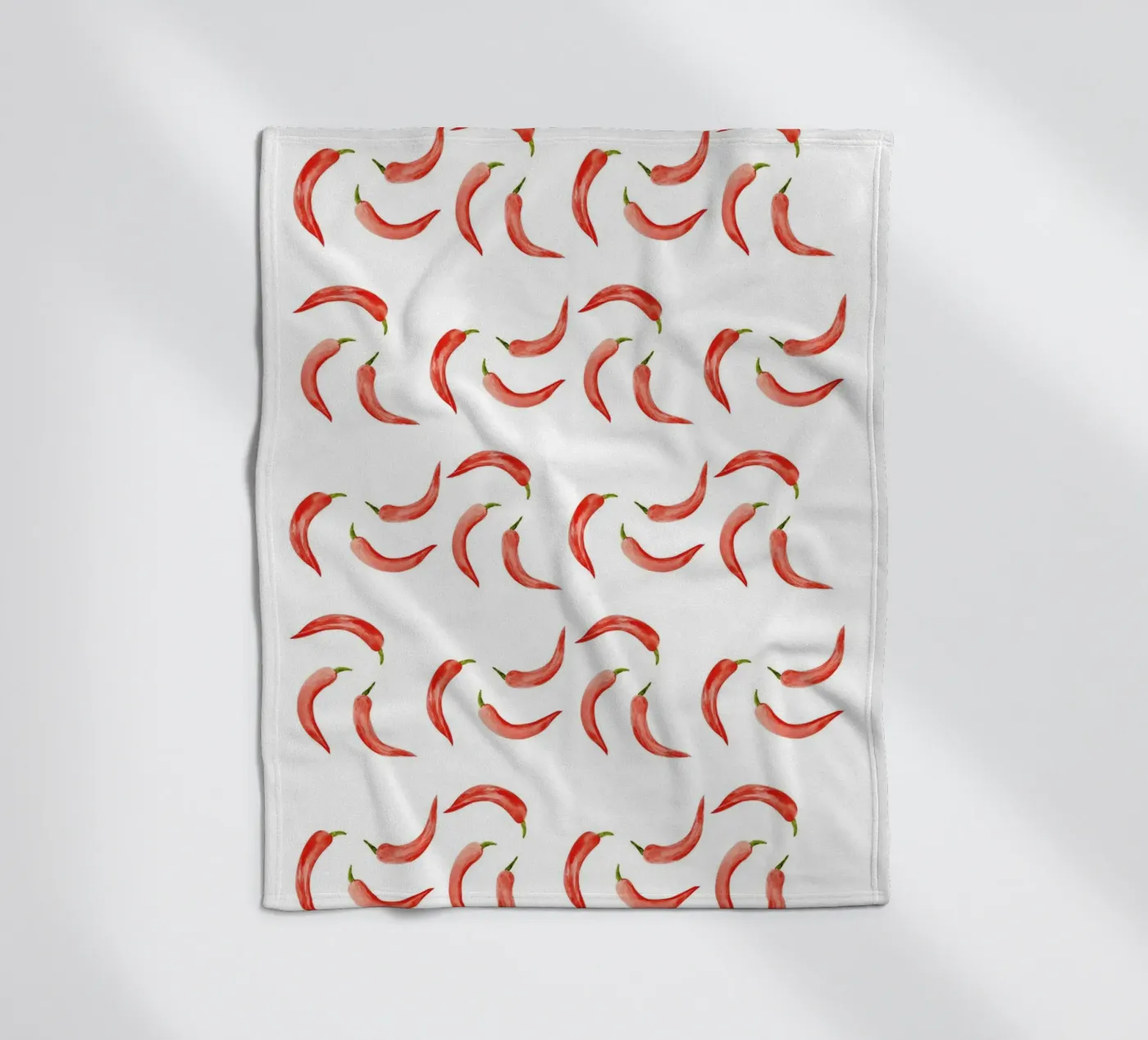 Chili Pattern fleece blanket by kathrinmay