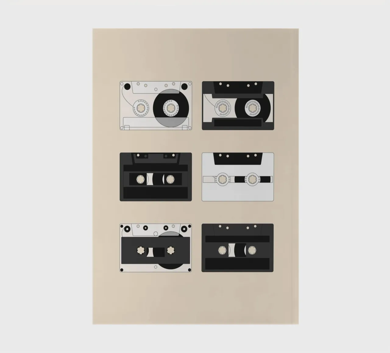 Cassette Pattern #1 notebook by kathrinmay