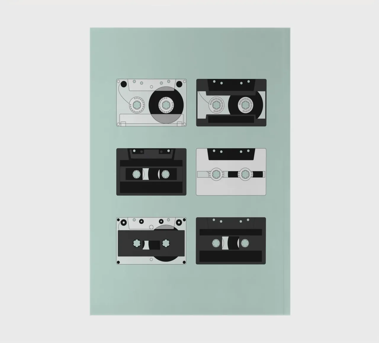 Cassette Pattern #2 notebook by kathrinmay