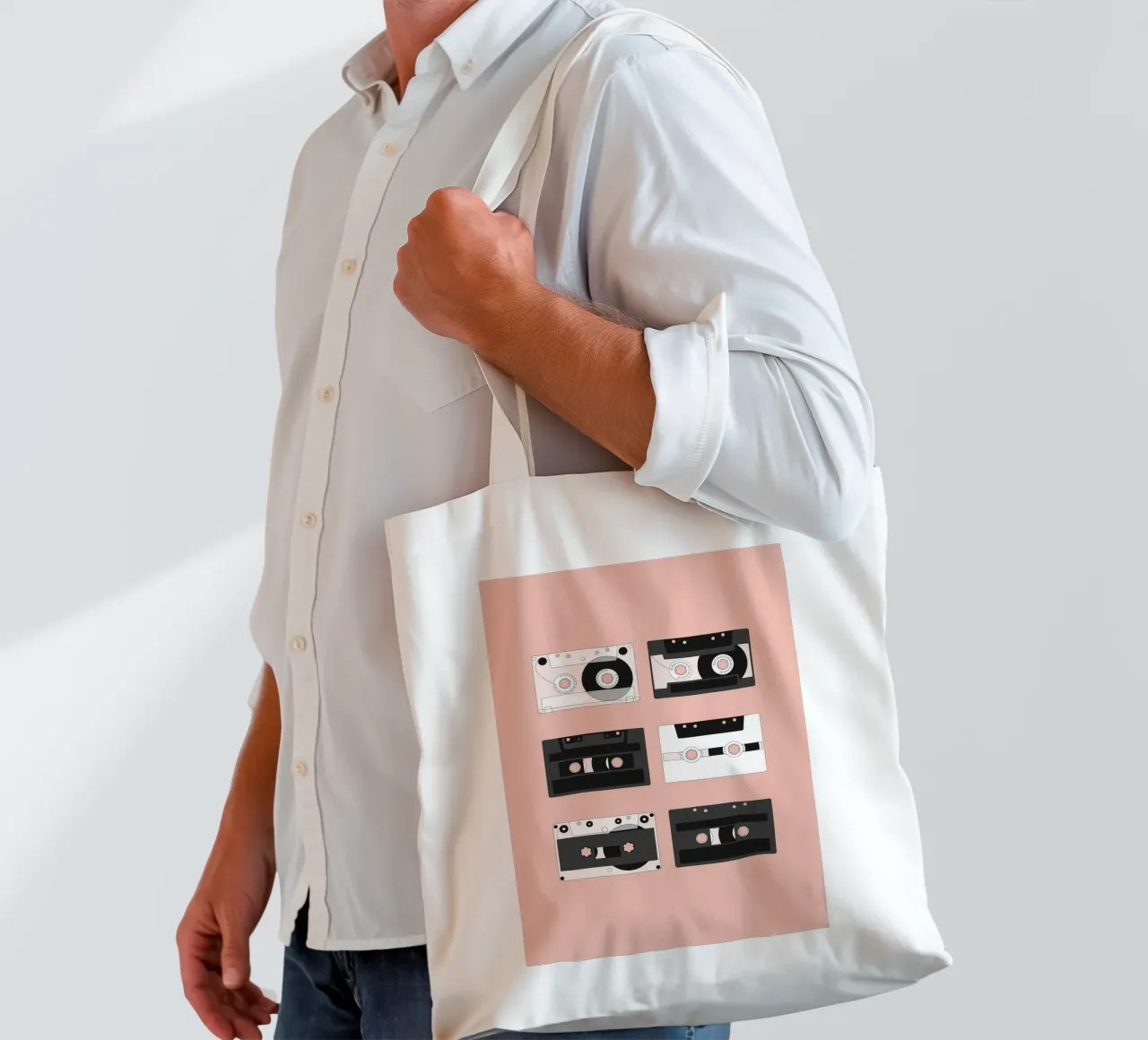Cassette Pattern #3 borsa in juta da kathrinmay