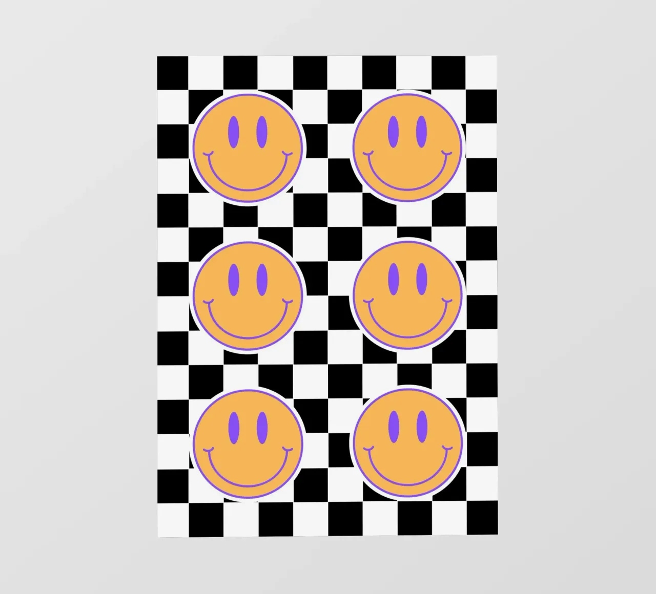 Retro happy faces Backlit Folie von PinkCandyWalls