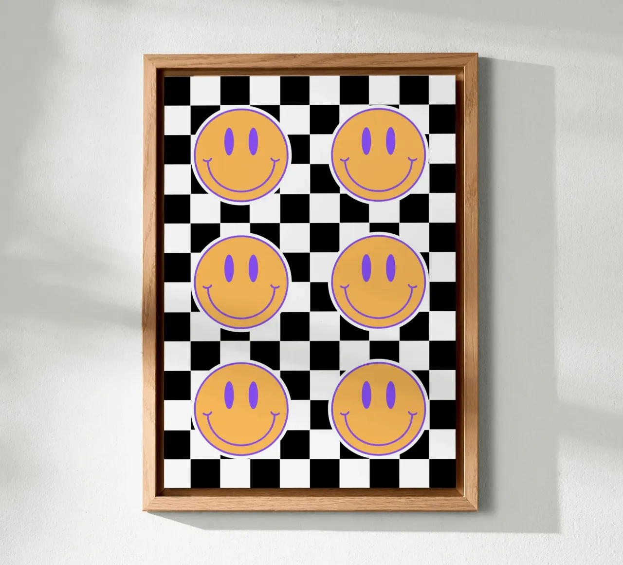 Retro happy faces alluminio dibond da PinkCandyWalls