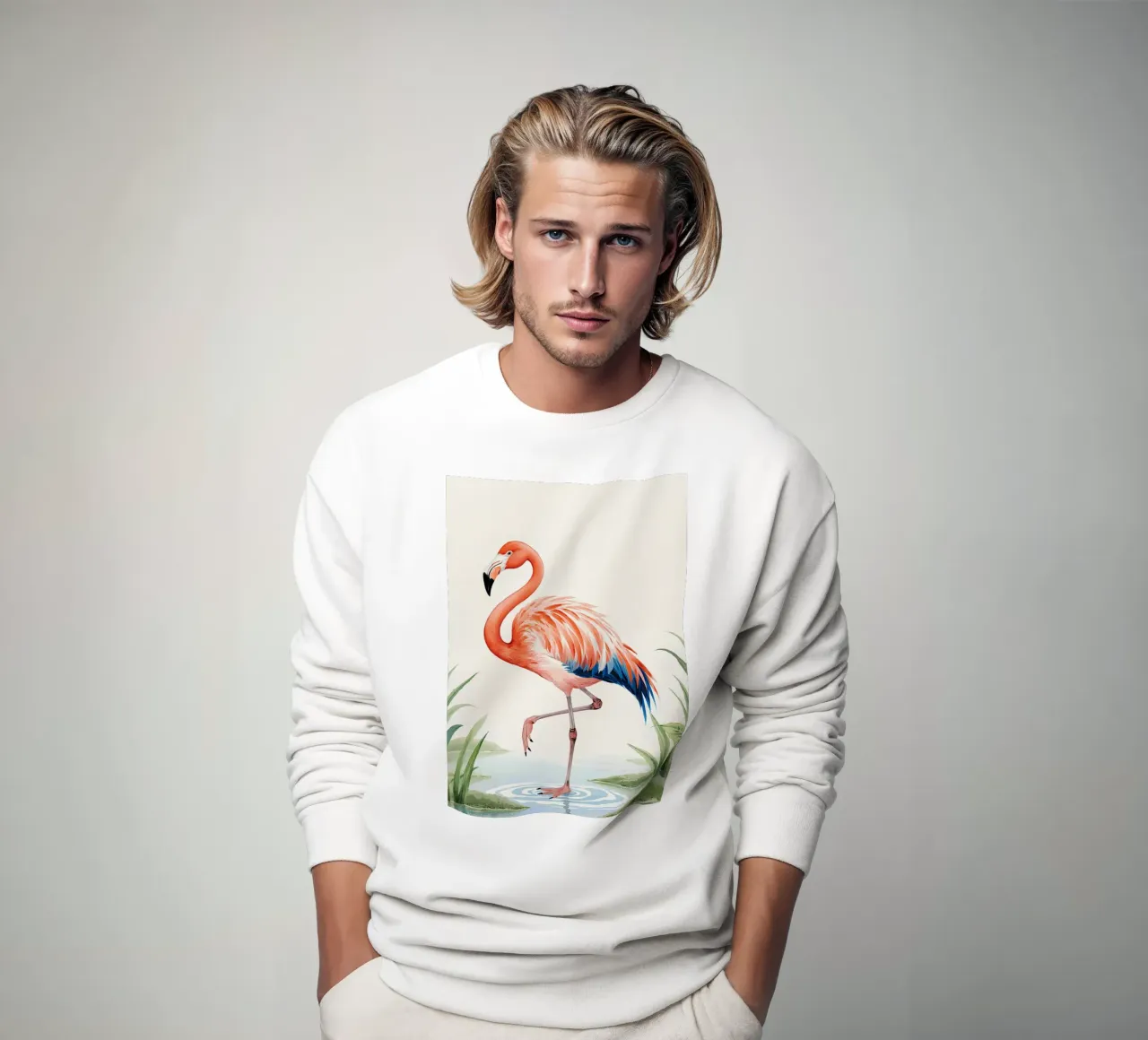 Elegant Pink Flamingo felpa da Attaboy Dsgn
