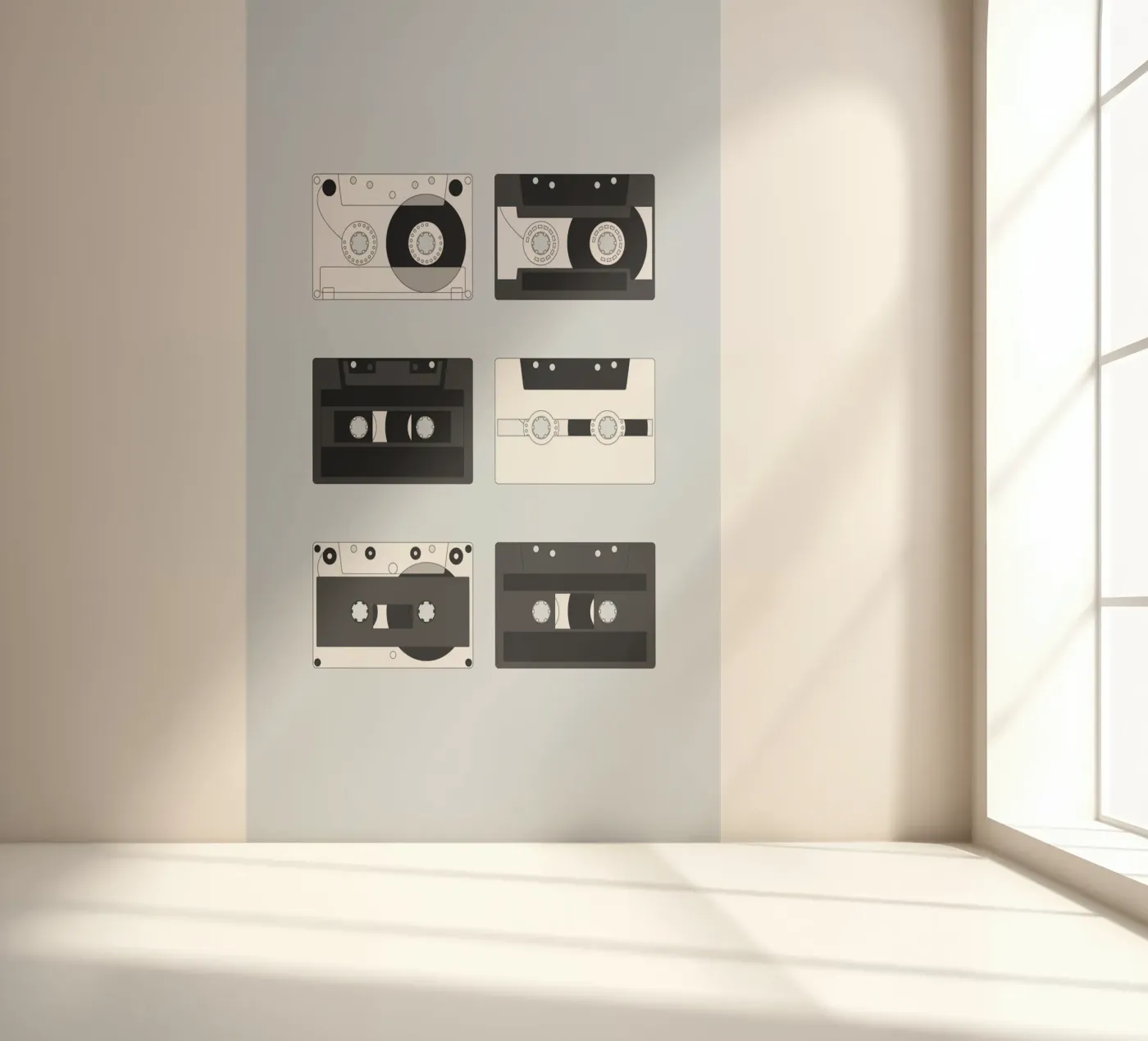 Cassette Pattern #4 fotobehang van kathrinmay