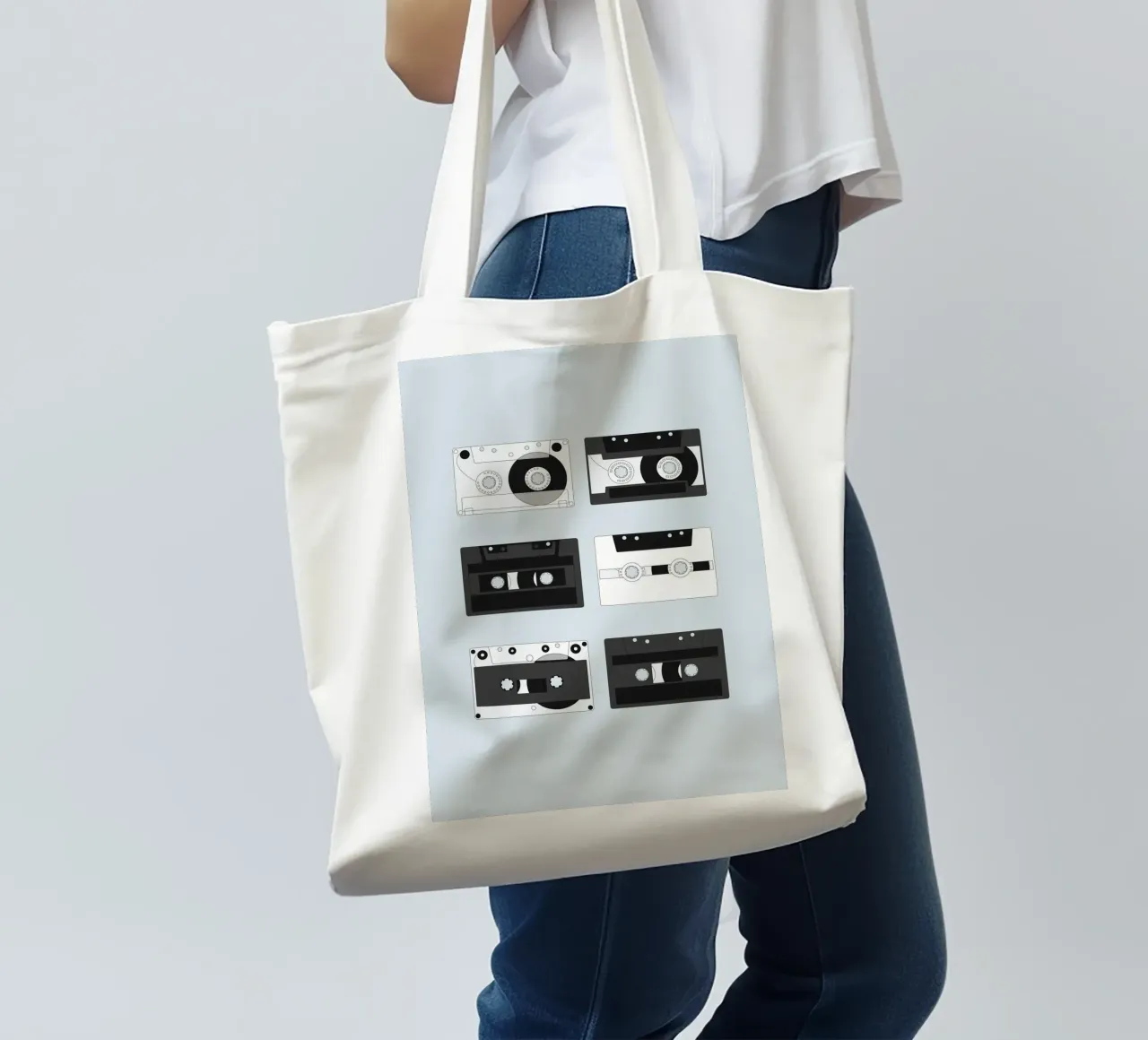 Cassette Pattern #4 borsa in juta da kathrinmay