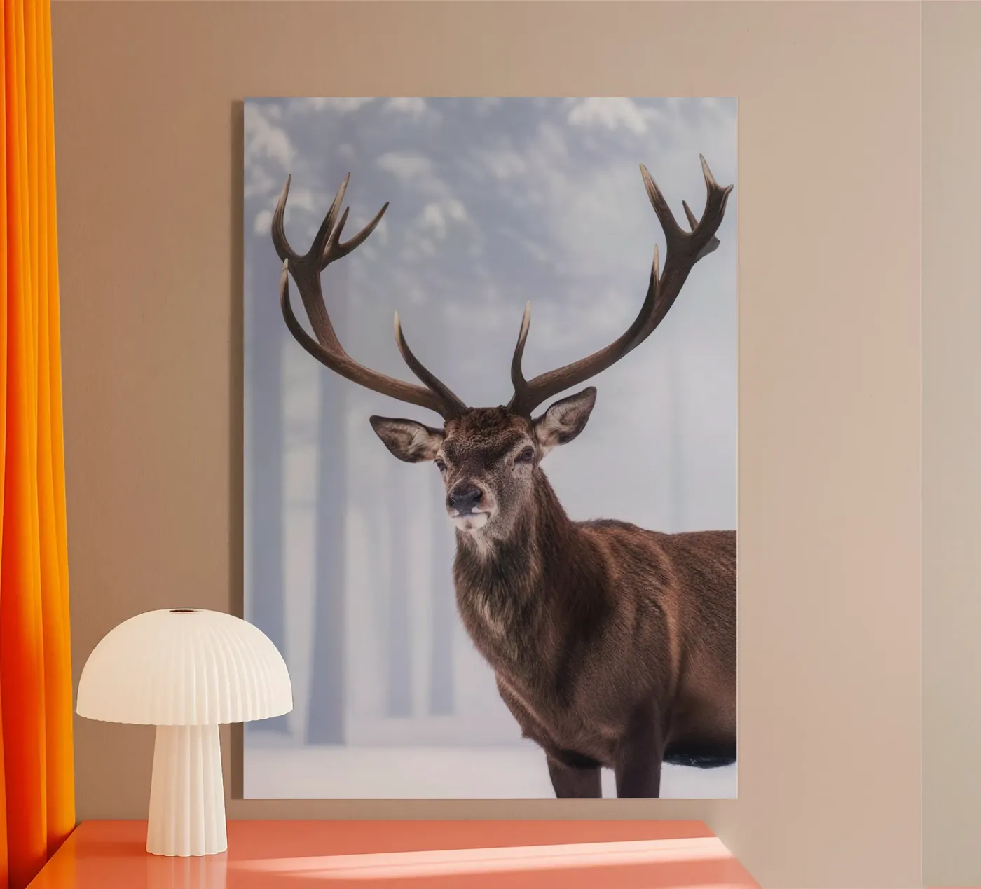 Deer in Winter Forest plexiglass da Attaboy Dsgn