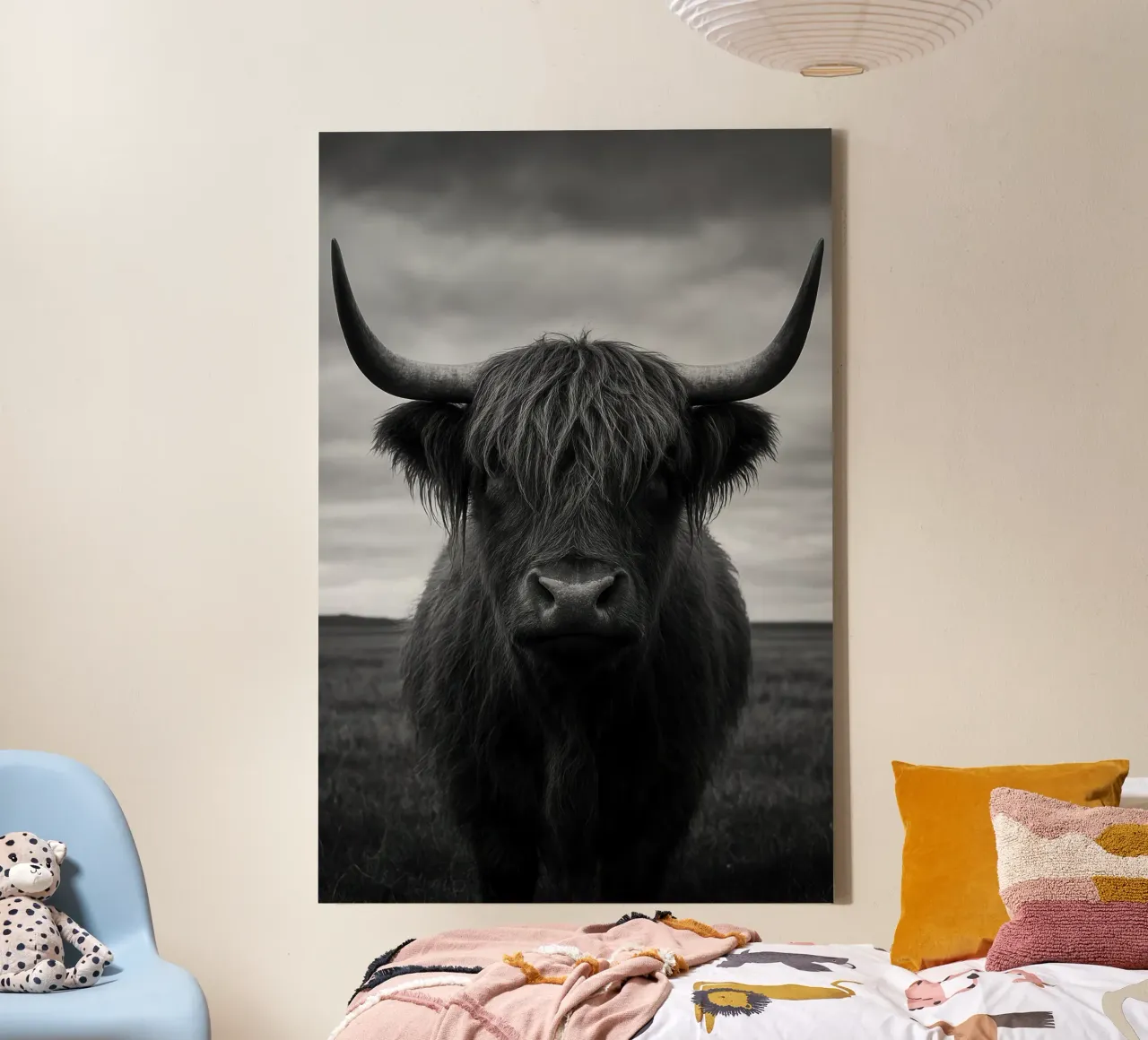 Highland Cow tela con Cornice a cassetta da Attaboy Dsgn