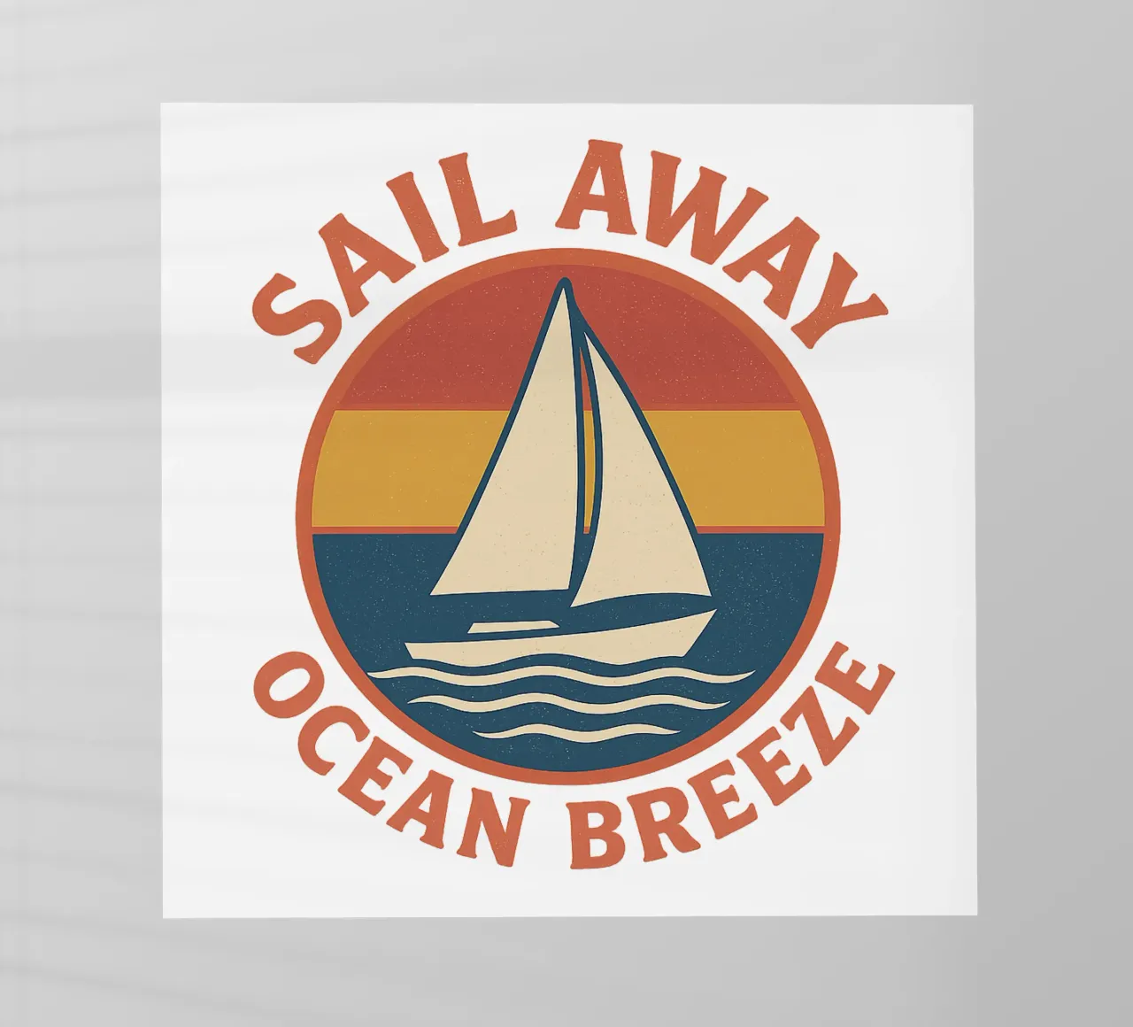 Sail Away – Retro Maritimes Segelboot Design | Ocean Breeze pellicola backlit da Fies&Fein