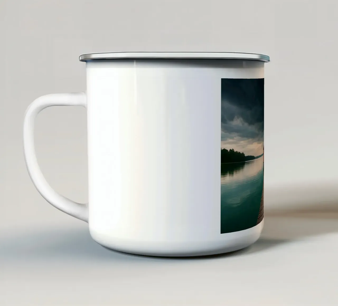 Boathouse by the Lake tazza in smalto da Attaboy Dsgn