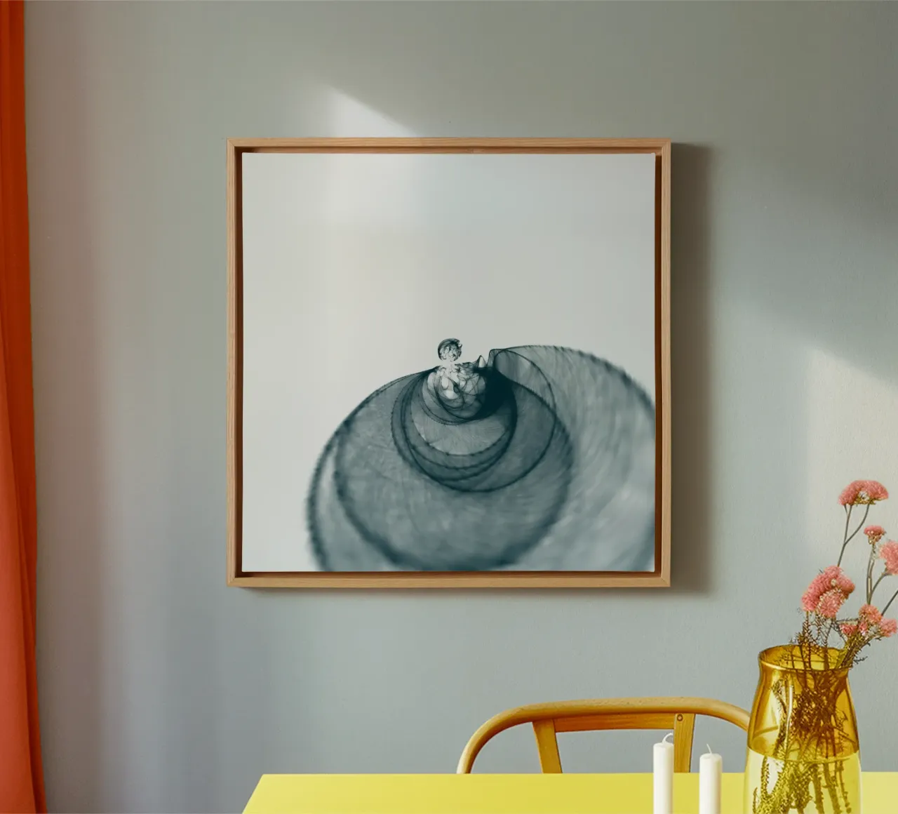 Druppels canvas met Baklijst van Jana Leonenkov Art