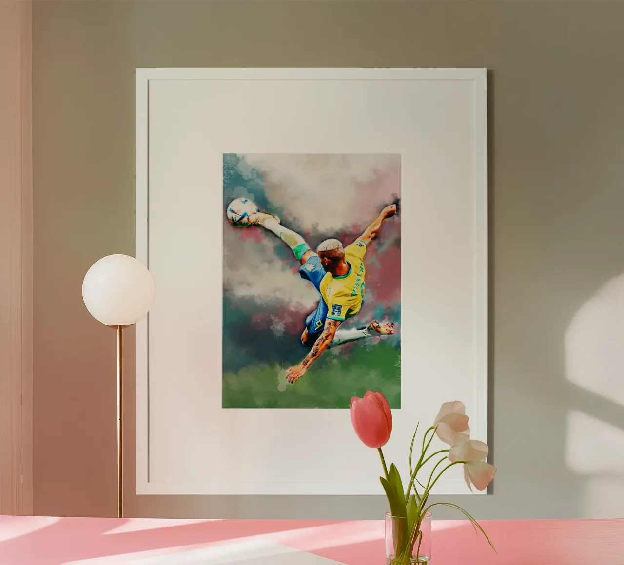 Calcio di bicicletta di Richarlison poster da Lembayung art