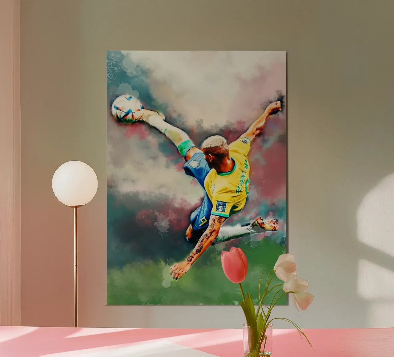 Calcio di bicicletta di Richarlison poster da Lembayung art