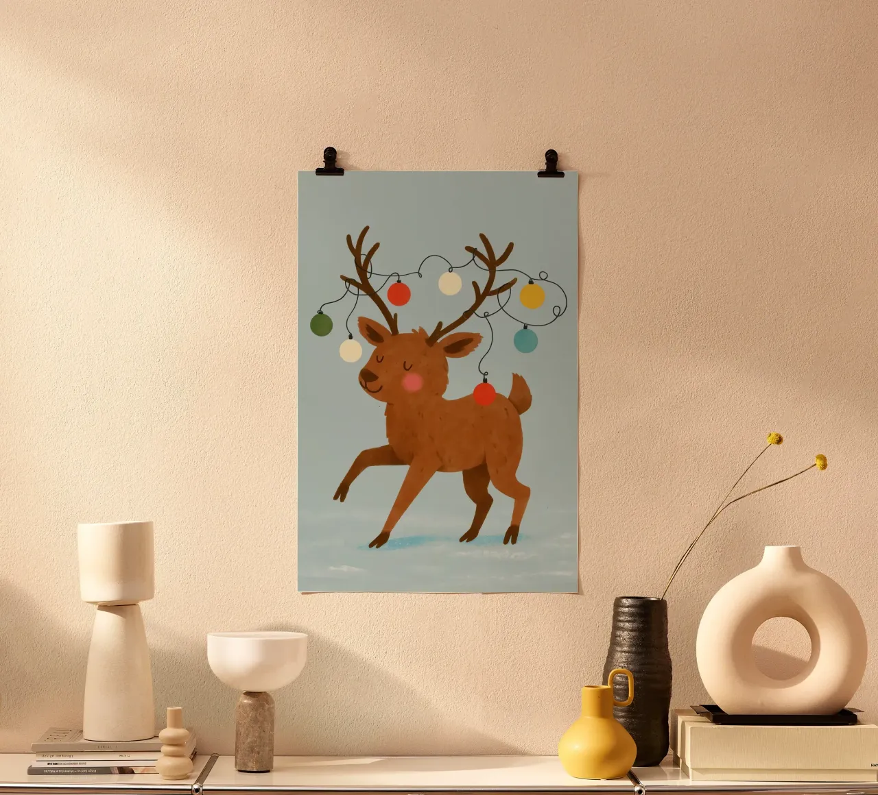Reindeer Christmas poster da Attaboy Dsgn