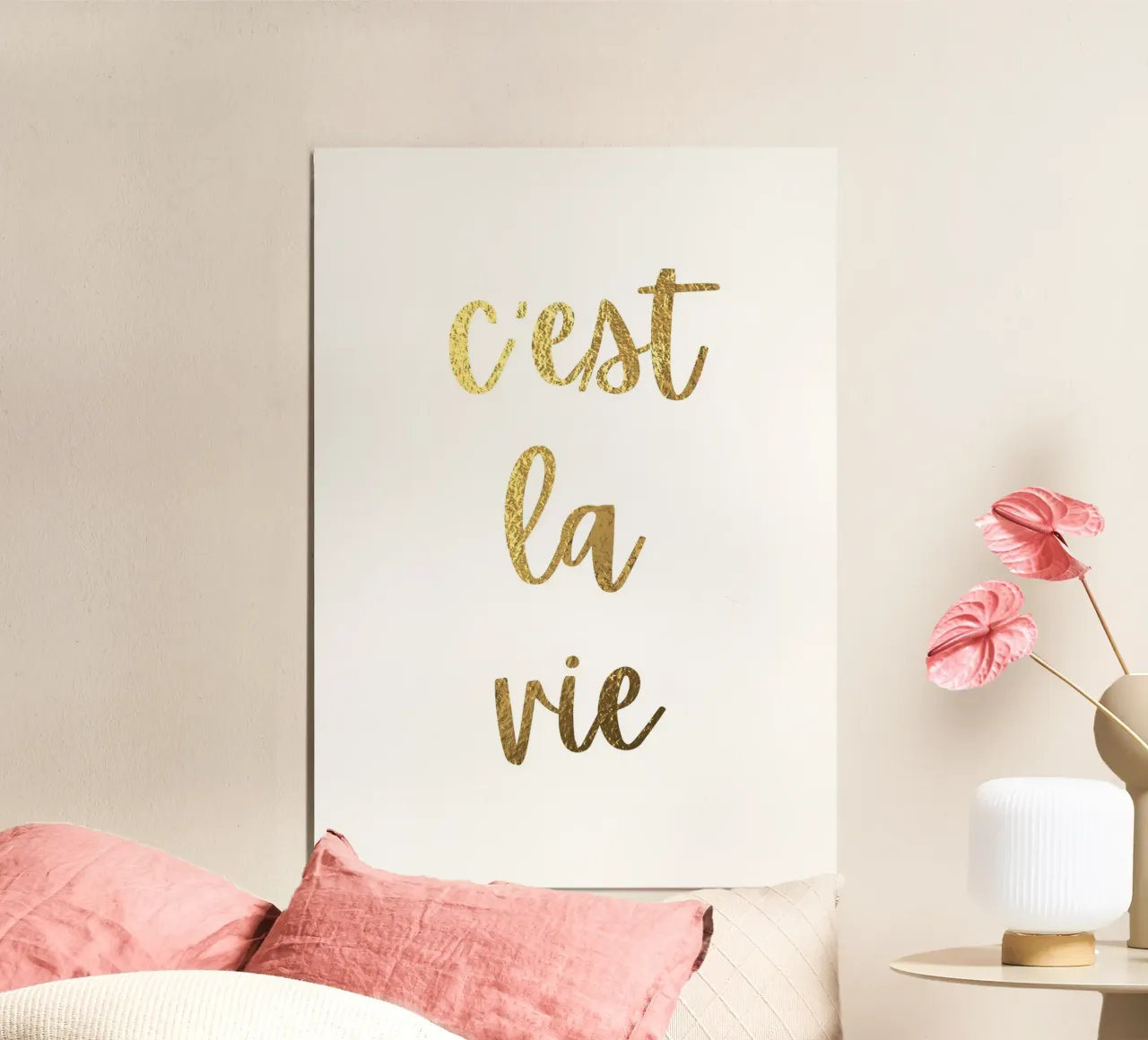 C'est la vie poster con marco de aluminio de PinkCandyWalls