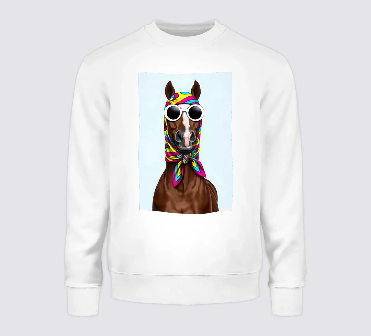 Pop Art Horse with Scarf felpa da Attaboy Dsgn