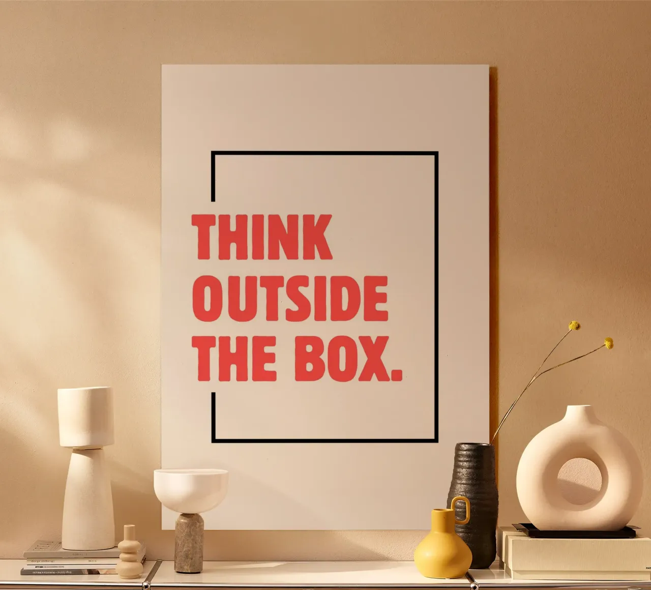 Think outside the box alluminio dibond da PinkCandyWalls