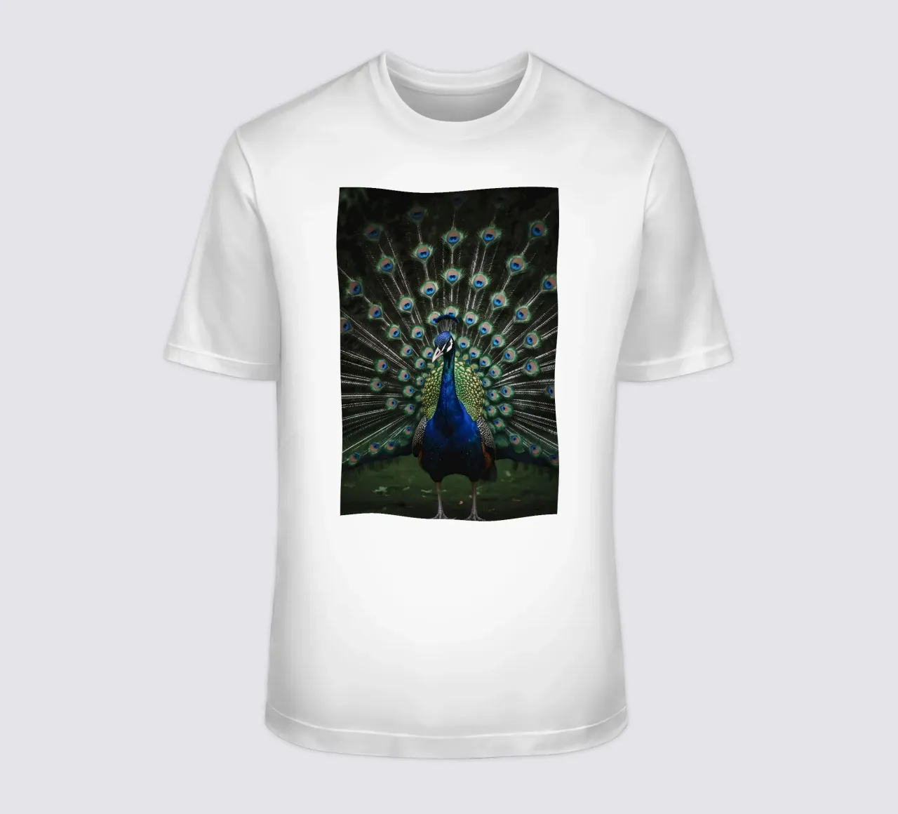 Peacock with Full Tail Display t-shirt da Attaboy Dsgn