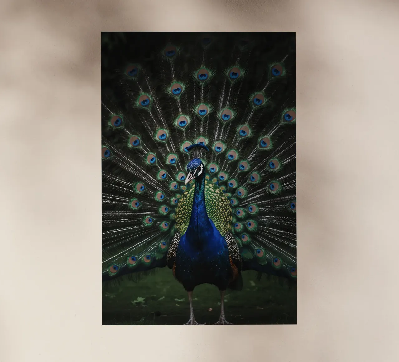 Peacock with Full Tail Display pellicola backlit da Attaboy Dsgn